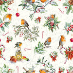 papieren-servetten-lunch-diner-Kerst-CHRISTMAS-ORNAMENTS-Roodborstjes-Robins-33x33cm