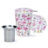 SHETLAND 3-dlg set FLAMBOYANCE beker+infuser+lid Flamingo s