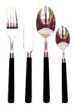 24 delig Multi Colors BLACK bestek set 6-persoons Zwart 24 delig Multi Colors BLACK bestek set 6-persoons Zwart