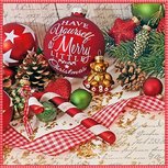 Papieren Kerstservet AB 33x33cm MERRY LITTLE CHRISTMAS