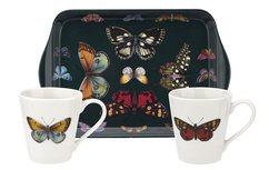 Botanic Garden HARMONY 3dlg Mug & Tray set Botanische vlinders