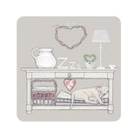 Sally Swannell Onderzetter FORTY WINKS serie WRENDALE Sidetable slaapbank hond Sally Swannell Onderzetter FORTY WINKS serie WRENDALE Sidetable slaapbank hond