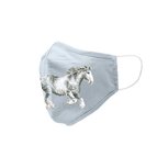 Mondkapje katoen Wrendale DAPPLE GREY Horse gemeleerd grijs Paard Mondkapje katoen Wrendale DAPPLE GREY Horse gemeleerd grijs Paard