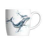 Royal Worcester mug MARINE BLUE Whale beker mok 310ml serie WRENDALE blauwe Vinvis Walvis Royal Worcester mug MARINE BLUE Whale beker mok 310ml serie WRENDALE blauwe Vinvis Walvis