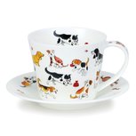 DAFT DOGS kop en schotel DUNOON model ISLAY 350ml met grappige honden DAFT DOGS kop en schotel DUNOON model ISLAY 350ml met grappige honden
