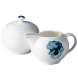 Suikerpotje met deksel & Melkkannetje Timeless BLUE FLOWERS blauwe bloem Suikerpotje met deksel & Melkkannetje Timeless BLUE FLOWERS blauwe bloem