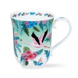BRAEMAR beker LAGUNA BLUE Flamingo rand met blauwe bloemen