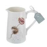 Royal Worcester WRENDALE 2 Pint JUG 1,1Ltr. Muis in een Klaproos Royal Worcester WRENDALE 2 Pint JUG 1,1Ltr. Muis in een Klaproos