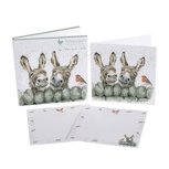 Wrendale Notecard Pack 12 kaarten + enveloppe HEE HAW 2 ezeltjes en een Roodborstje Wrendale Notecard Pack 12 kaarten + enveloppe HEE HAW 2 ezeltjes en een Roodborstje