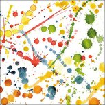 Papieren servet AB 33x33cm p/20 SPLASH MIX gekleurde inktvlekken