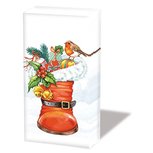 Papieren zakdoekjes AB p/10 CHRISTMAS BOOT Kerstlaars