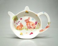 Theezakhouder theetip M WOODLAND WILDLIFE Konijnen en bloemetjes