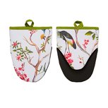 1 paar Micro Mitt pannen aanpakkers ORIENTAL BIRDS Tropische Kraanvogel bloemen 1 paar Micro Mitt pannen aanpakkers ORIENTAL BIRDS Tropische Kraanvogel bloemen