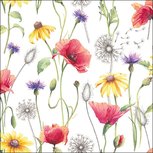 Servet AB 33x33cm p/20 POPPY MEADOW bloemenweide Klaproos Servet AB 33x33cm p/20 POPPY MEADOW bloemenweide Klaproos