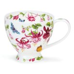 SKYE beker mug PAPILLON 0,45L Fuchsia bloemen en vlinders