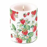 Ambiente Kaars Candle Big GARDEN STRAWBERRIES 75hrs Aardbeien