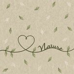 Papieren servet Lunch LOVE OF NATURE recycling tissue 2-laags p/20 33x33cm 