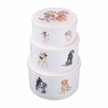 Wrendale Cake Tin Nest S/3 Trommels A DOGS LIFE rond Ø 20-22.5-25cm rand licht roze Wrendale Cake Tin Nest S/3 Trommels A DOGS LIFE rond Ø 20-22.5-25cm rand licht roze