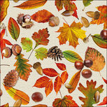 Papieren servet AB 33x33 p/20 AUTUMN FESTIVAL herfstbladeren,eikels,kastanjes,dennenappels Papieren servet AB 33x33 p/20 AUTUMN FESTIVAL herfstbladeren,eikels,kastanjes,dennenappels