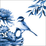 Papieren servet AB 33x33cm p/20 BLUE BIRD