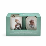 Royal Worcester giftset PIGGY IN THE MIDDLE Wrendale beker en onderzetter Konijn Cavia Hamster Royal Worcester giftset PIGGY IN THE MIDDLE Wrendale beker en onderzetter Konijn Cavia Hamster