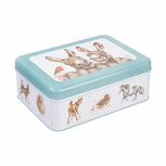 Wrendale Designs Koekjestrommel rechthoekig THE COUNTRY SET Teal edging los deksel groene rand Wrendale Designs Koekjestrommel rechthoekig THE COUNTRY SET Teal edging los deksel groene rand