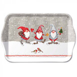 Ambiënte Tray 21x13cm SKATING DWARFS dwergen kabouters op de schaats