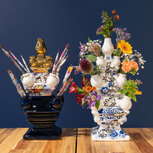 Heinen Delfts blauwe 3-delige Tulpenvaas 40cm ZELF SAMENSTELLEN Heinen Delfts blauwe 3-delige Tulpenvaas 40cm ZELF SAMENSTELLEN