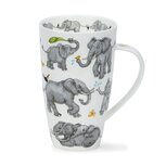 ELEPHANTASTIC! Henley XL beker grappige grijze olifanten en kalfjes