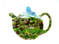 Theezakhouder theetip M DONKEY FARM weiland met ezels