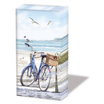 Papieren zakdoekjes AB p/10 BIKE AT THE BEACH fiets aan het strand