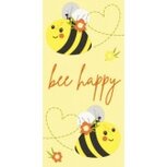 Papieren zakdoekjes P+D p/10 SPRING BEE bijtjes tekst: bee happy