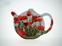 Theezakhouder theetip M POPPY FIELD Klaproos rood