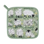 Pannenlap Ulster Weavers Pot Mat WOOLLY SHEEP Schapen op groen Pannenlap Ulster Weavers Pot Mat WOOLLY SHEEP Schapen op groen