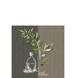 Papieren servetten AB 25x25cm OIL AND OLIVES olijftak en oliefles Papieren servetten AB 25x25cm OIL AND OLIVES olijftak en oliefles