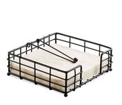 Ambiente Servettenhouder Large plat liggend model metaal Zwart