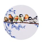 Heinen Delftsblauw porseleinen onderzetter rond FOREST BIRDS Ø 18cm Bosvogels op tak Heinen Delftsblauw porseleinen onderzetter rond FOREST BIRDS Ø 18cm Bosvogels op tak