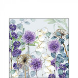 Papieren Servet AB 25x25 p/20 LUNARIA GREEN paarse Allium en Judaspenning tuinplanten Papieren Servet AB 25x25 p/20 LUNARIA GREEN paarse Allium en Judaspenning tuinplanten