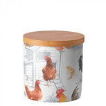 Ambiente storage jar voorraadpot met houten deksel CHICKEN FARM Kippen en kuikens op de boerderij Ambiente storage jar voorraadpot met houten deksel CHICKEN FARM Kippen en kuikens op de boerderij