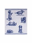 Heinen Delftware keuken handdoek katoen TECKEL NHAAN 50x55cm blauw Heinen Delftware keuken handdoek katoen TECKEL NHAAN 50x55cm blauw
