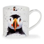 Dunoon mug model Orkney PUFFIN 2025 zeedieren Papegaaiduiker en haar jong 350ml