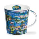 Dunoon mug model CAIRNGORM XL beker WATER LILIES inspired by the work of Monet water flower garden vijver met waterlelies