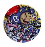 Heinen Delfts blauw wandbord serveerschaal plate 31cm PJIPJE PLAYGROUND speelplaats van Pjipje