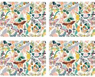Pimpernel PAPILLON large Placemats 40x30cm s/4 gekleurde Vlinders