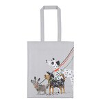 PVC medium shopper Boodschappentas Lange hengsels DOG DAYS honden aan uitlaat lijn gevoerd
