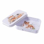 Wrendale Designs Mini gift tin AFTERNOON NAP Fox geschenkdoosje blikje 3 vosjes warmpjes bij elkaar