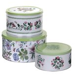 Botanic Garden S/3 Cake Tins voorraad- koektrommels