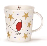Kerstbeker Lomond WHITE CHRISTMAS ROBIN wit/goud Kerstbeker Lomond WHITE CHRISTMAS ROBIN wit/goud