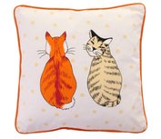 UW Kussen Cats in Waiting New Katten met stip tweezijdig UW Kussen Cats in Waiting New Katten met stip tweezijdig