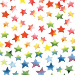 Papieren servet AB 33x33cm p/20 COLOURFUL STARS Mix Sterren
